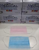 TAPA BOCAS INFANTILES 3 CAPAS ROSADO / AZUL 50 UNIDAD
